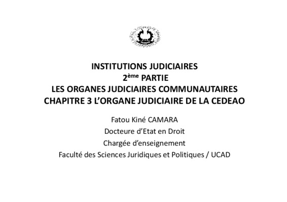 les faiblesse de la cedeao Book