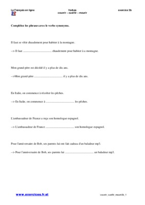 synonyme du verbe faire Book