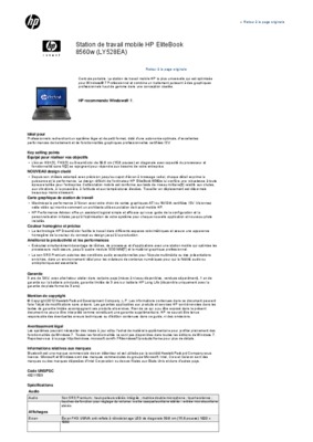 hp elitebook 8560w french Book
