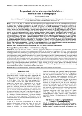 la gradient geothermique Book