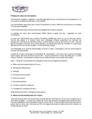 retour produits Book