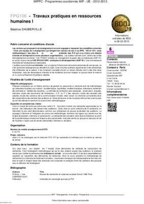 exemple memoire rh fpg106 Book