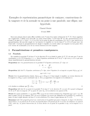 representation parametrique Book