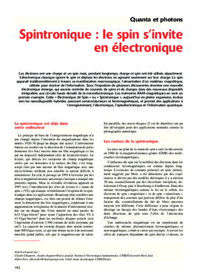 application nanomagnetisme et spintronique Book