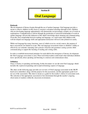 le language oral Book