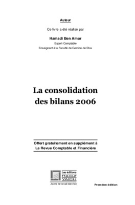 consolidation bilans hamadi Book