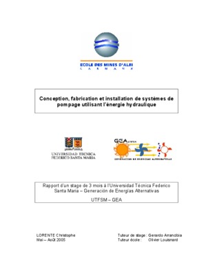 rapport conception eoliainne de pompage Book