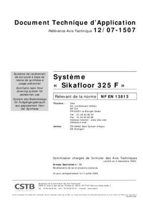 fiche de securite sikafloor 156 Book