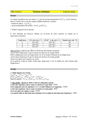 tp facteurs cinetiques correction Book