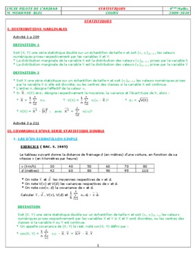 cours sur xl stat Book
