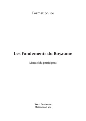 les fondements du royaume Book