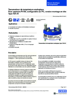 bleau capteur pt100 Book