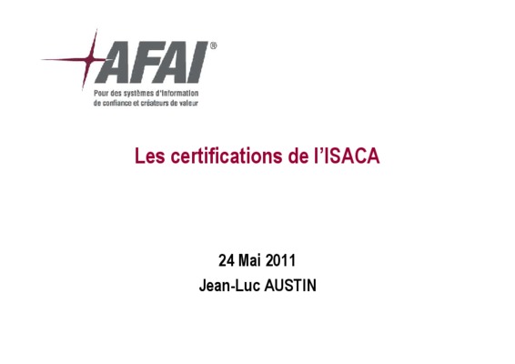 presentation isaca Book