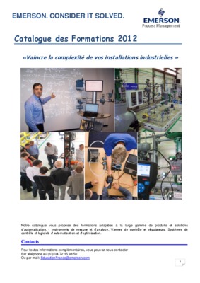 catalogue emerson tarifs Book