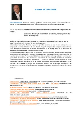 hubert montagner Book