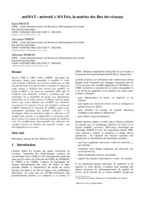 matrice de flux Book