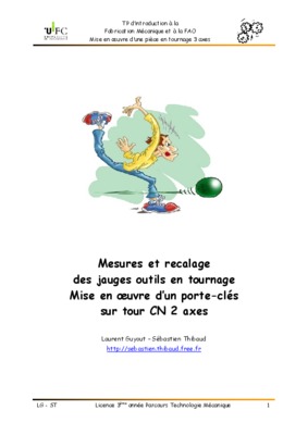 mesures et recalage des jauges outils en tournage mise en uvre d Book