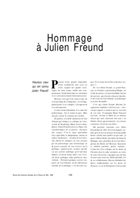 julien freund Book