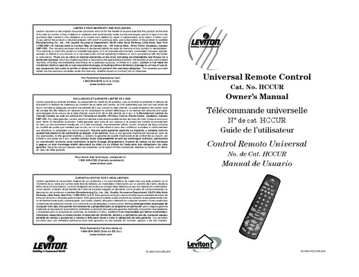 universal remote control av10 Book