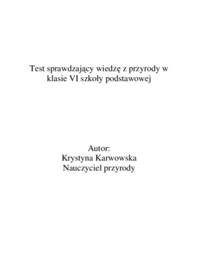 tajemnice przyrody kl 4 sprawdziany Book