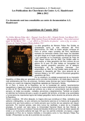 haudricourt Book