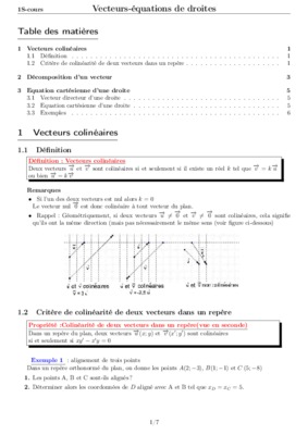 vecteurs et droites du plan Book