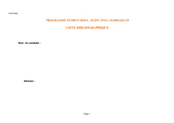 liste centrale Book