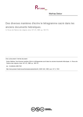 tetragramme Book