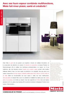 mode d_emploi four miele a vapeur Book