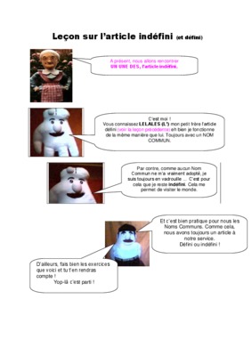 article defini et indefini des cours de francais Book