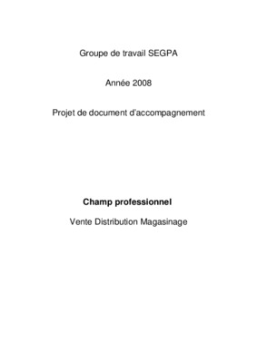 cours segpa vente distribution magasinage Book