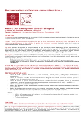 master 1 droit social Book