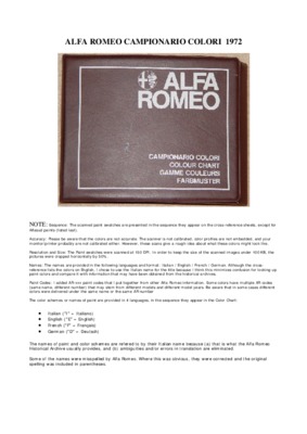 alfa romeo catalogo ricambi 1972 Book