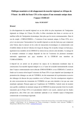 kako nubukpo Book