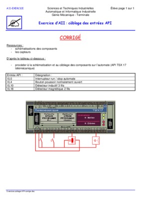exercice corrige cablage electrotechnique Book