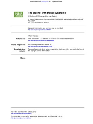 alcohol withdrawal Book