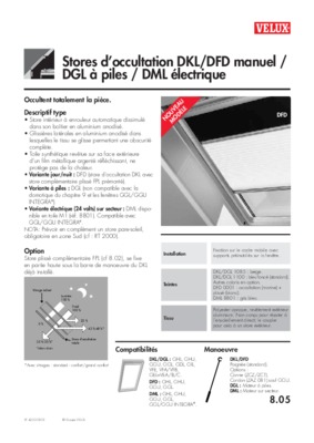 notice installation store occultation velux modaile dkl Book