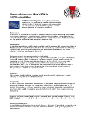 metasystem m8700 Book