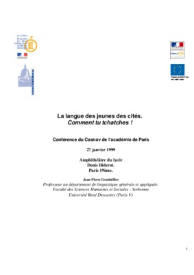 la langue des cites Book