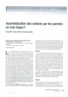 automedication enfants 0 a 5 ans Book