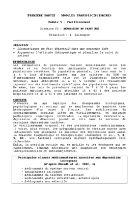 imagerie et depression du sujet age Book