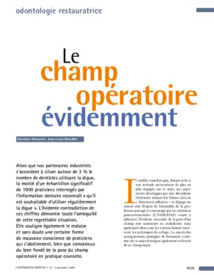 champ operatoire endodontie Book