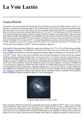 voie lactee Book