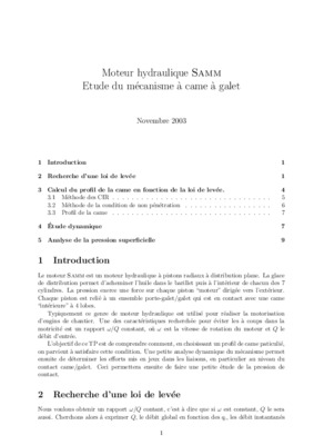 moteur hydraulique samm etude du mecanisme a came Book