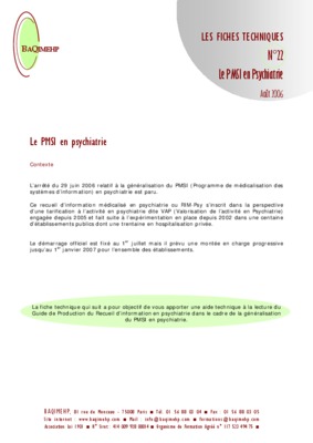 pmsi psychiatrie Book