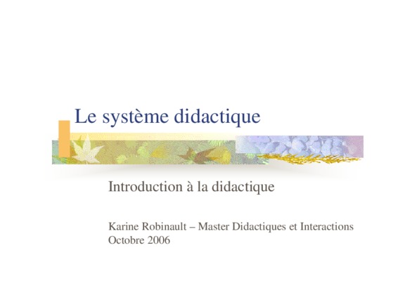 le triangle didactique Book
