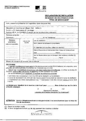 declaration de distillation Book