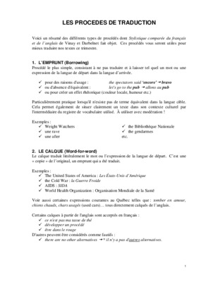 procedes de traduction Book