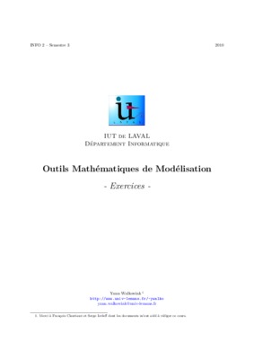 exercices corrigee de introduction a la modelisation mathematiques Book