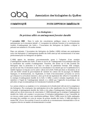 statut des biologistes Book